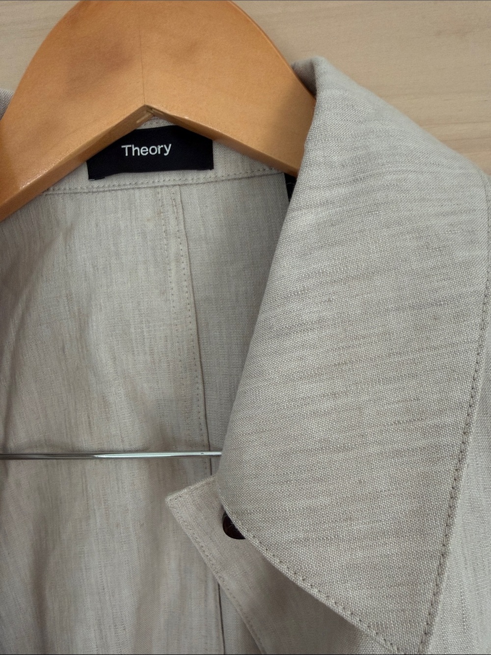 Theory Light Gray Drawstring Utility Field Jacket - Picture 4 of 5